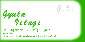 gyula vilagi business card